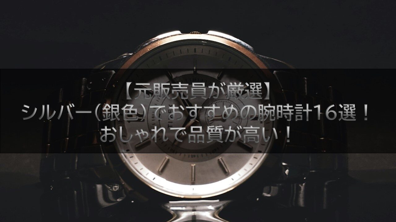 【元販売員が厳選】シルバー(銀色)でおすすめの腕時計16選！おしゃれで品質が高い！